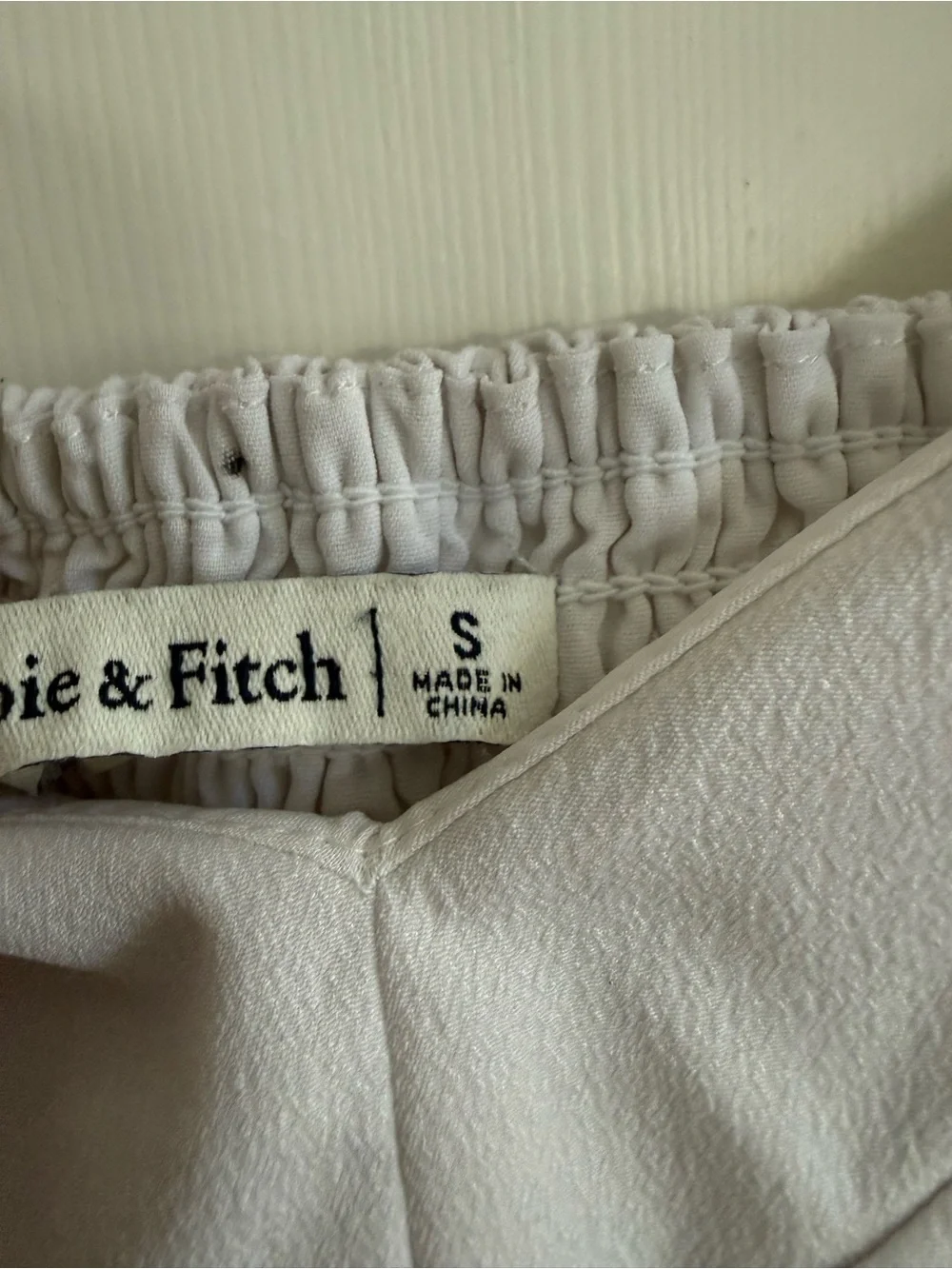 Abercrombie & Fitch Grey Puff Sleeve Sweetheart Corset Top